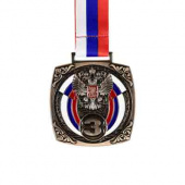 Медаль "1,2,3 место" d-65мм 2404, бронза (3 место) 