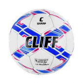 Мяч футбольный CLIFF 3634, 5 размер, PU Grippy, бело-розово-синий