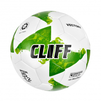 Мяч футбольный CLIFF 3603, 5 размер, PU Hibrid, бело-зеленый