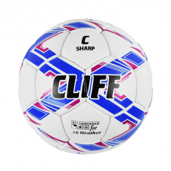 Мяч футбольный CLIFF 3634, 5 размер, PU Grippy, бело-розово-синий