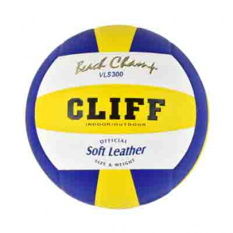 Мяч волейбольный CLIFF VLS300, 5 размер, PU, бело-желто-синий