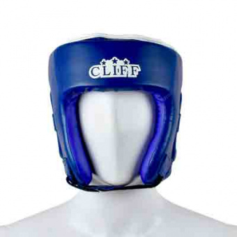 Шлем для единоборств CLIFF Ф-5, открытый, PVC, синий, p.L 