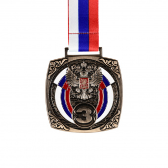 Медаль "1,2,3 место" d-65мм 2404, бронза (3 место) 
