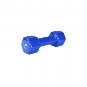 Гантель цельнолитая CLIFF, обрезиненная ≈1,8 кг 4LB