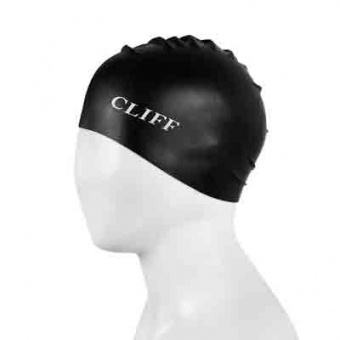 Шапочка для плавания CLIFF силиконовая CS02, в коробке, черная