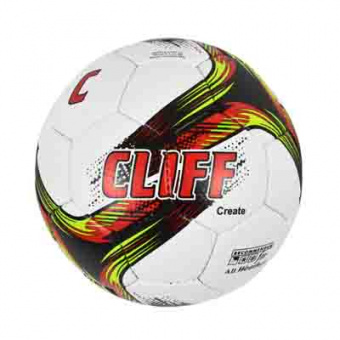 Мяч футбольный CLIFF 3627, 5 размер, PU Grippy, бело-красно-черный