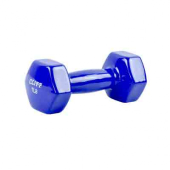 Гантель цельнолитая CLIFF, обрезиненная ≈3,15 кг 7LB