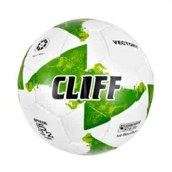 Мяч футбольный CLIFF 3603, 5 размер, PU Hibrid, бело-зеленый