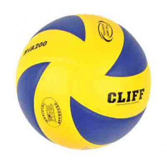 Мяч волейбольный CLIFF V200W-CEV, 5 размер, PU, желто-зеленый